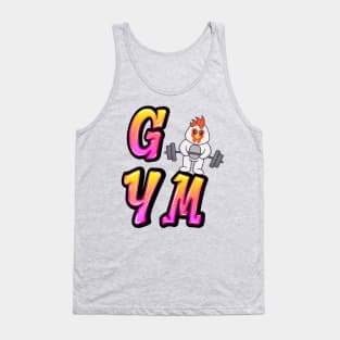 Rooster lifting weights - gym Tank Top